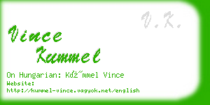 vince kummel business card